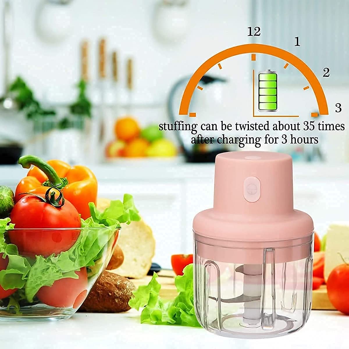 Electric food chopper wireless
