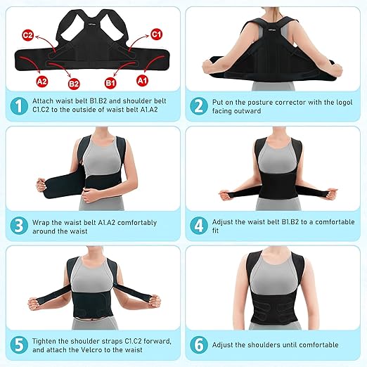 Breathable and Adjustable Posture Corrector Belt Unisex